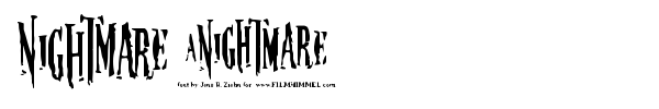 Nightmare 5 font preview